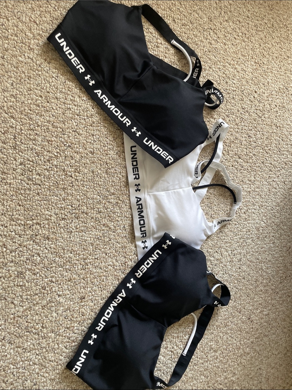 Under Armour Black & White Women's Pack of 3 Sports Bras